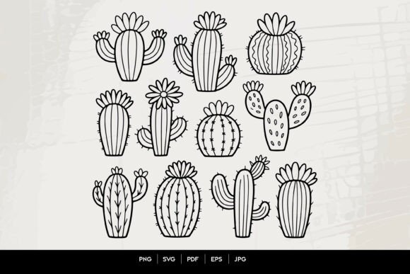 Cute Cactus Line Art Clipart: A Designer’s Real-World Take