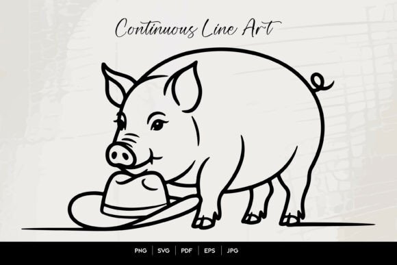 Cute Pig with Hat Line Art: A Designer’s Honest Take