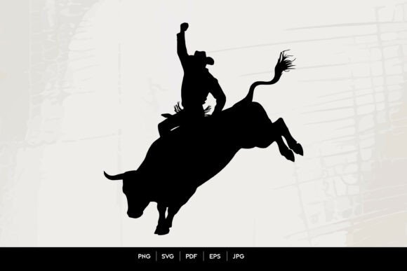 Extreme Rodeo Bull Rider Vector: A Bold Design for Western Embroidery Projects