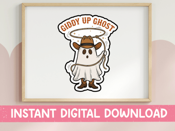 Giddy Up Ghost Cowboy SVG: A Playful Embroidery Design for Real Projects