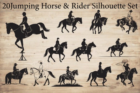 Jumping Horse Rider Silhouette Bundle Review