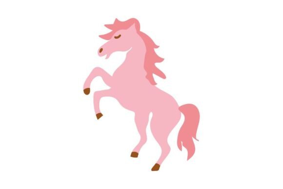 Majestic Pink Mare: A Graceful Embroidery Design for Creative Projects