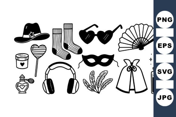 Vintage Party Accessories Clipart Set: A Designer’s Real-World Review